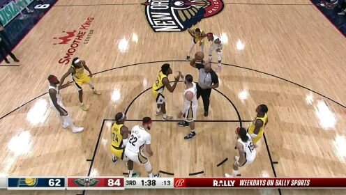 《NBA全场集锦》【回放】NBA常规赛：步行者vs鹈鹕第3节英文原声回放