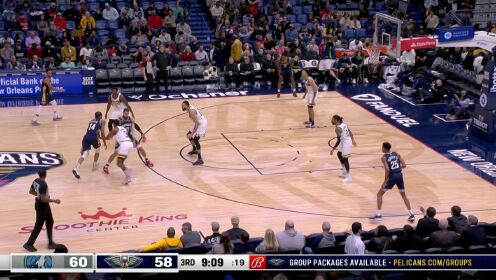《NBA全场集锦》抬手就有 CJ张弓搭箭三分入账