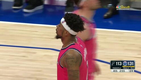 《NBA全场集锦》时机把握完美！约翰逊灵动跑位三分涮筐而入