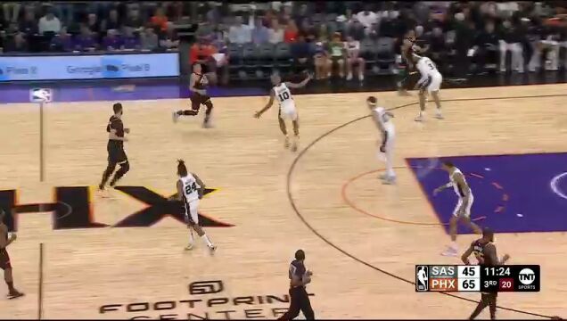 马刺vs太阳第3节英文原声回放