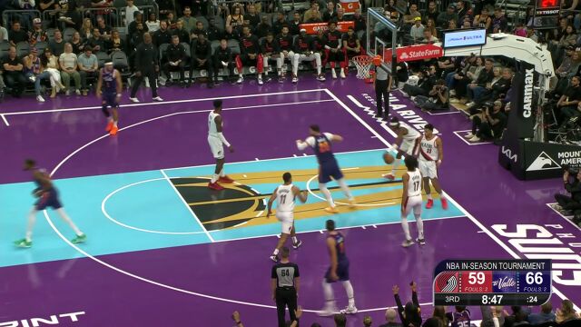 杜兰特极致传控 努尔基奇单挡掩护完成暴扣