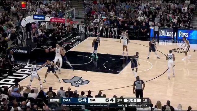 独行侠vs马刺第2节中文解说回放