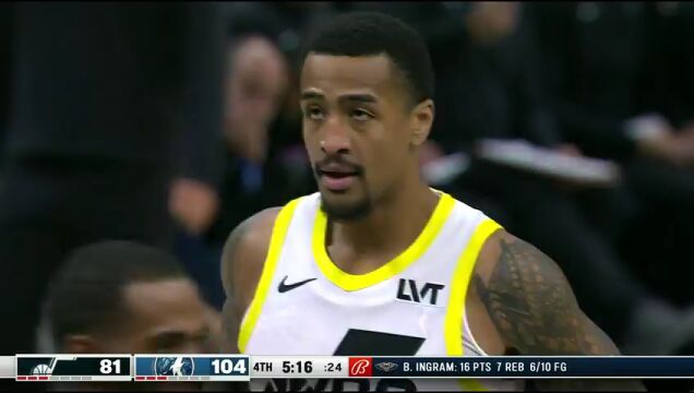  NBA常规赛：爵士vs森林狼英文原声全场回放