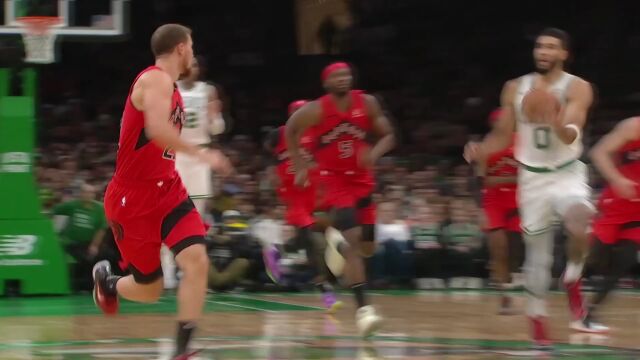 猛龙94-117凯尔特人 绿军三巨头合砍77+17率队主场大胜对手