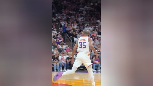 压迫感十足！场边观众视角感受杜兰特借挡拆抛射命中