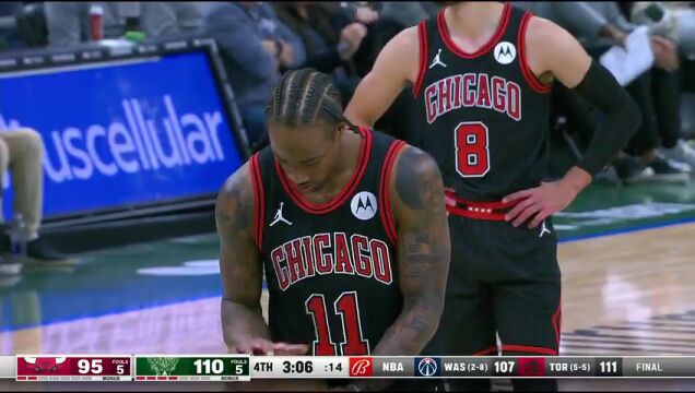 NBA常规赛：公牛vs雄鹿第4节中文解说回放