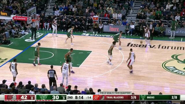 格兰特vs雄鹿集锦 全场砍下22分高效进攻无力回天