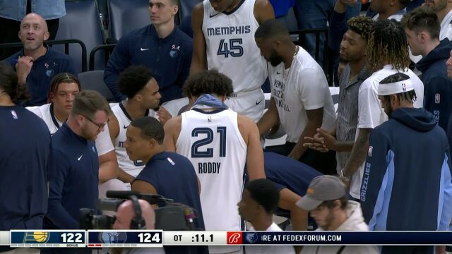 步行者vs灰熊加时赛英文原声回放