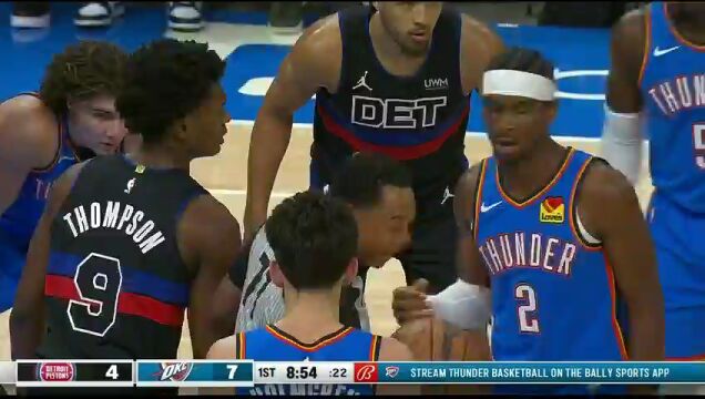 NBA常规赛：活塞vs雷霆原声解说全场回放