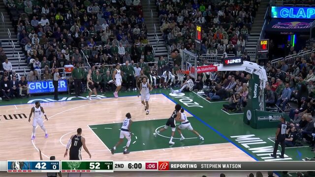 莱夫利二世 劲爆补扣炸筐 利拉德持球三分强势回敬