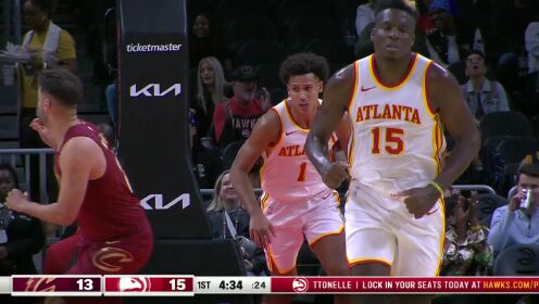 《NBA全场集锦》老鹰默契配合飞扣大鹏展翅 但退守不及骑士反击扣篮偷家