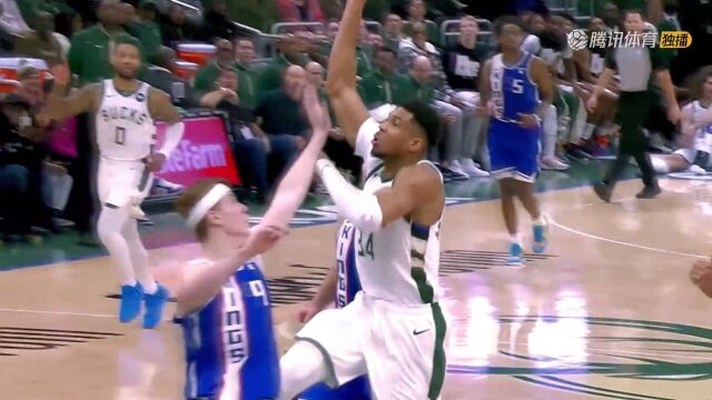 大步流星！字母哥狂奔一条龙滑翔暴扣