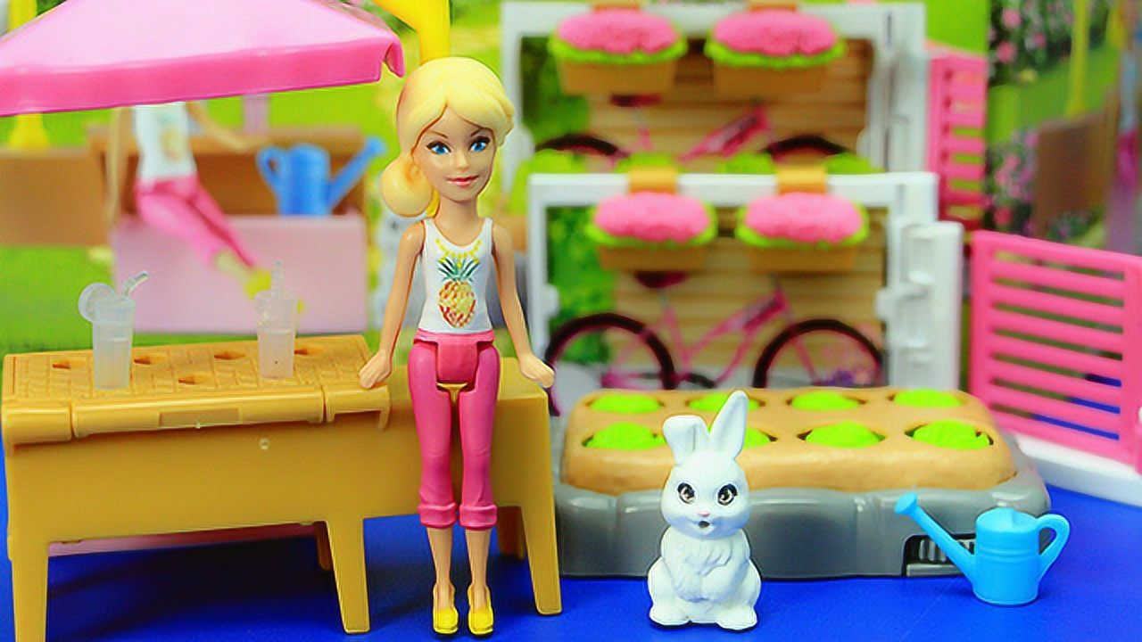 芭比娃娃场景玩具迷你小花园迪士尼玩具