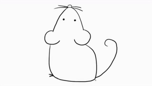 简单的老鼠儿童亲子简笔画宝宝轻松学画画