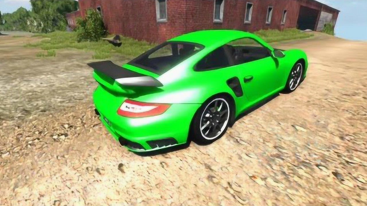 beamng驾驶保时捷911碰撞测试下一秒太意外