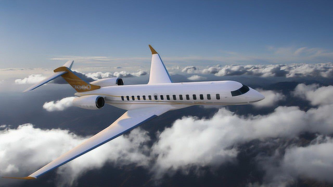 高清庞巴迪global 7000飞行测试