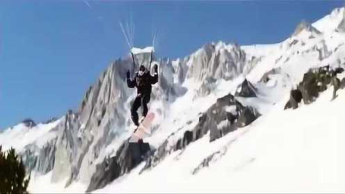 《极限特工1》范迪塞尔制造雪崩，以滑雪板逃出生天