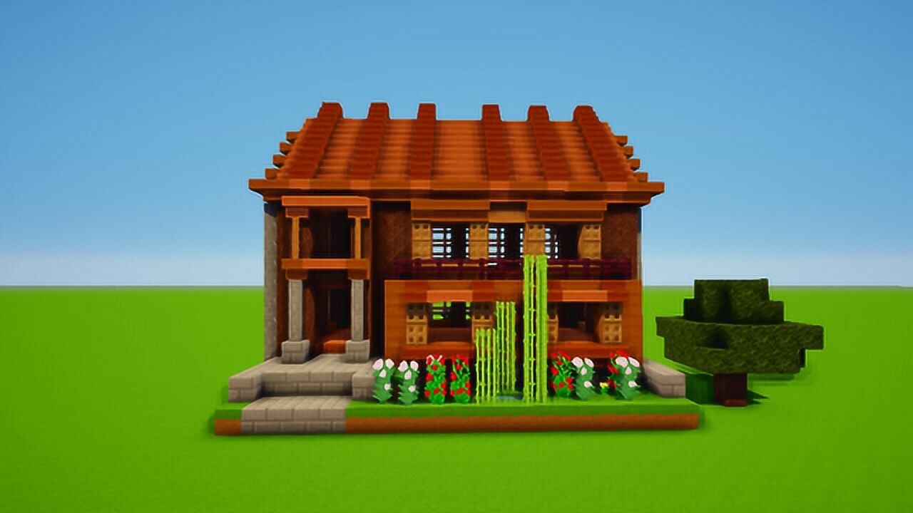 Minecraft个人创意建筑：干净清爽的小木屋高清1080p在线观看平台腾讯视频 