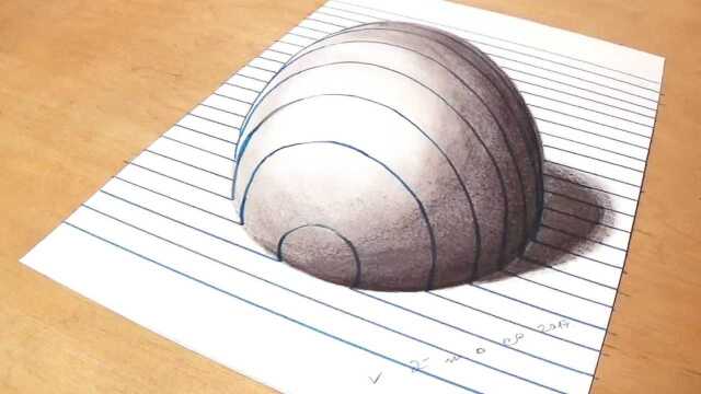 半球3d立体画的创作过程