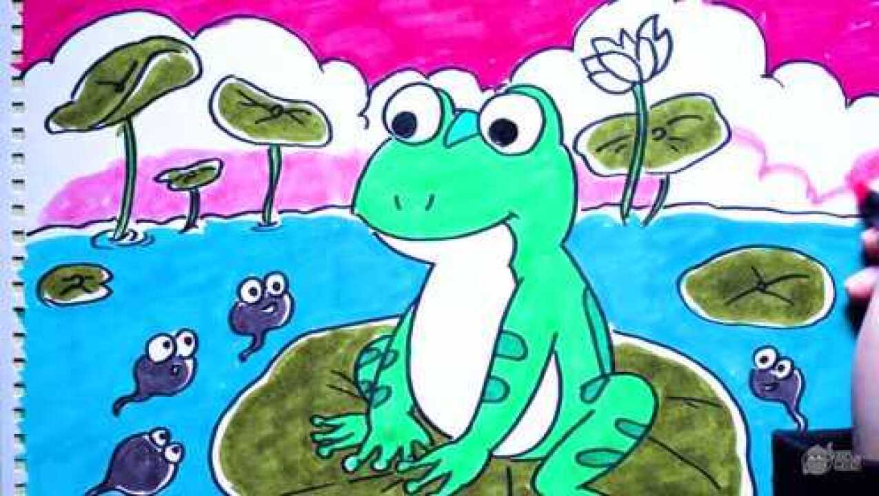 小蝌蚪找妈妈儿童简笔画绘画教程