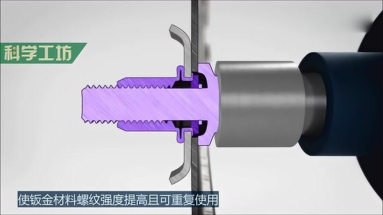 拉铆螺母工作原理真可怕，进去容易，出来难_高清