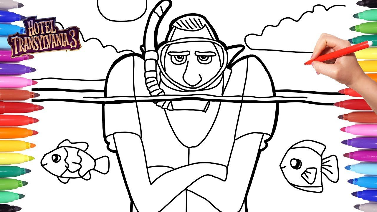 儿童简笔画:潜水员叔叔_腾讯视频