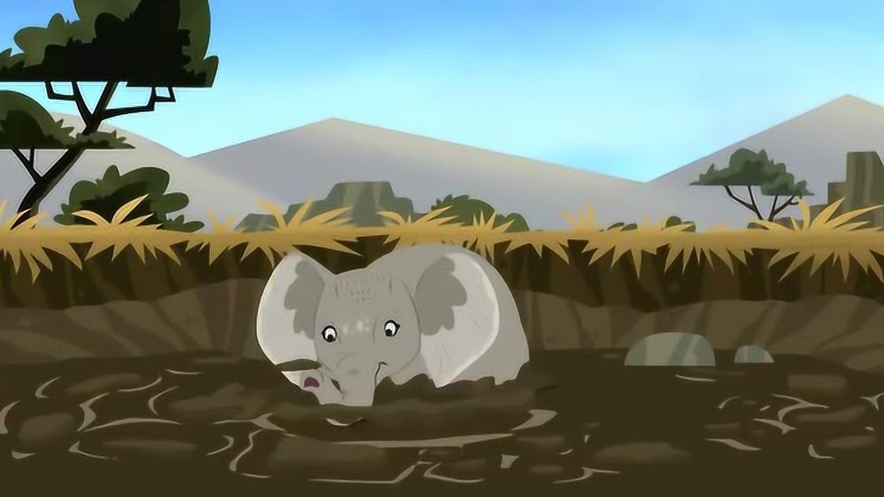 陷入沼泽的动画图片