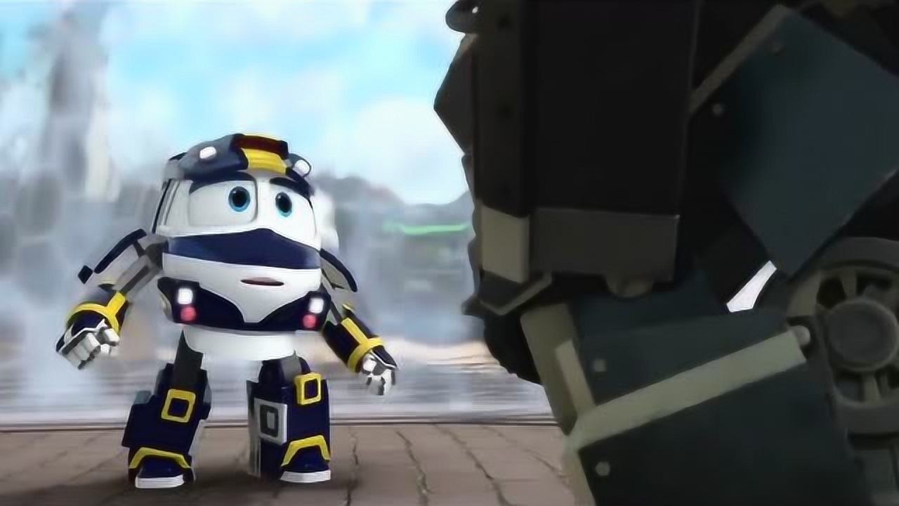 变形火车 时间隧道被打开了 动画片