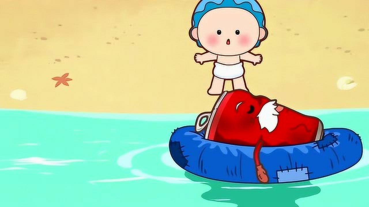 可可小爱沙滩上的垃圾好可怜呀被大家无情的乱扔