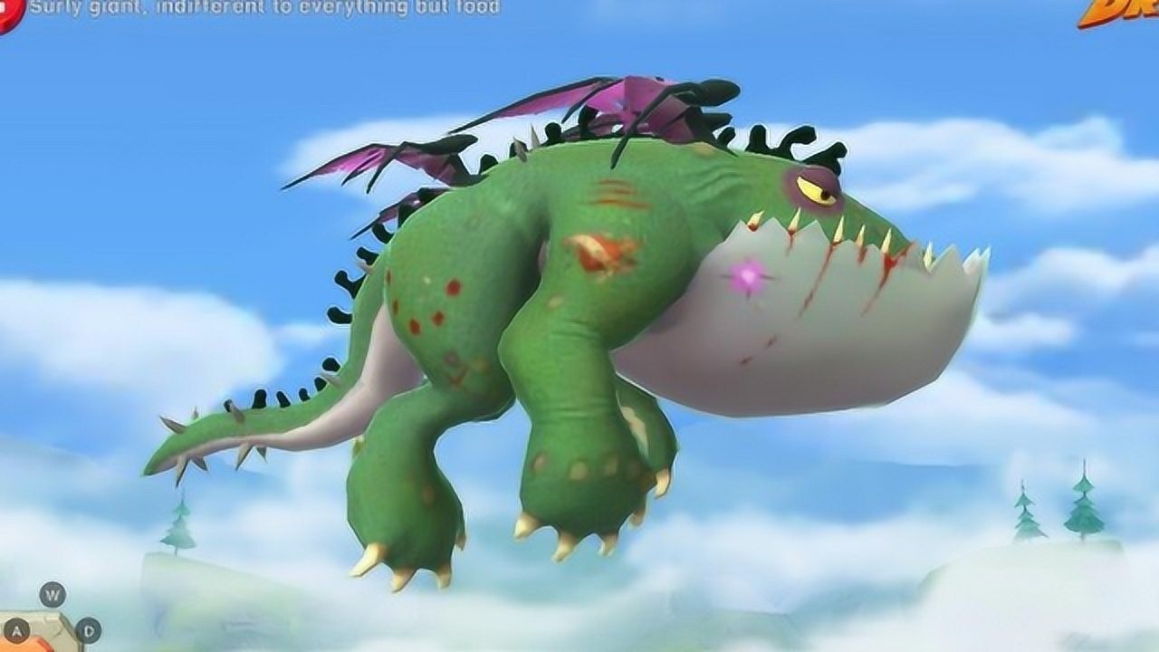 饥饿龙 胖胖龙感觉在动画片里面见过 带你去天空遨游