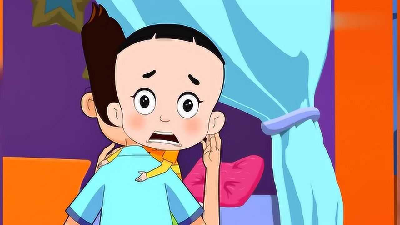 大头儿子做梦被玩具抓走了,他哭着醒来看到玩具全都在屋外呢