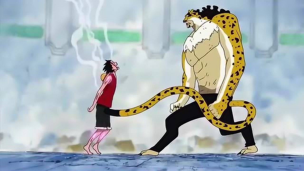 路飞中了路奇最大轮的六王枪,样子已经到了奄奄一息的地步了