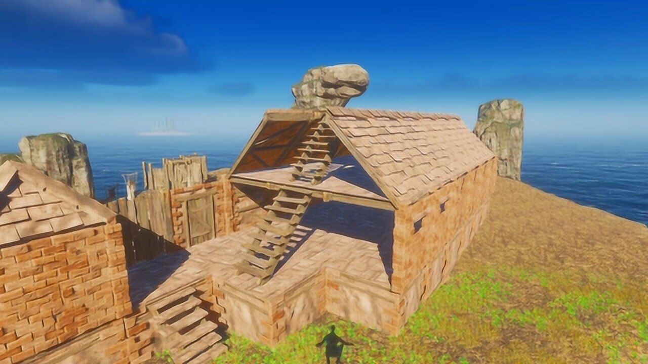 荒岛求生88住在厕所实在是太臭了我建造了中国风别墅