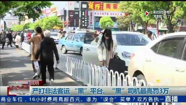 严打非法客运“黑”平台 “黑”司机最高罚3万