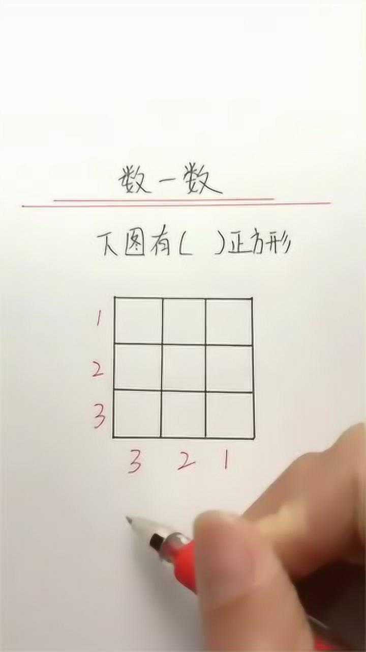 数一数下图有多少个正方形