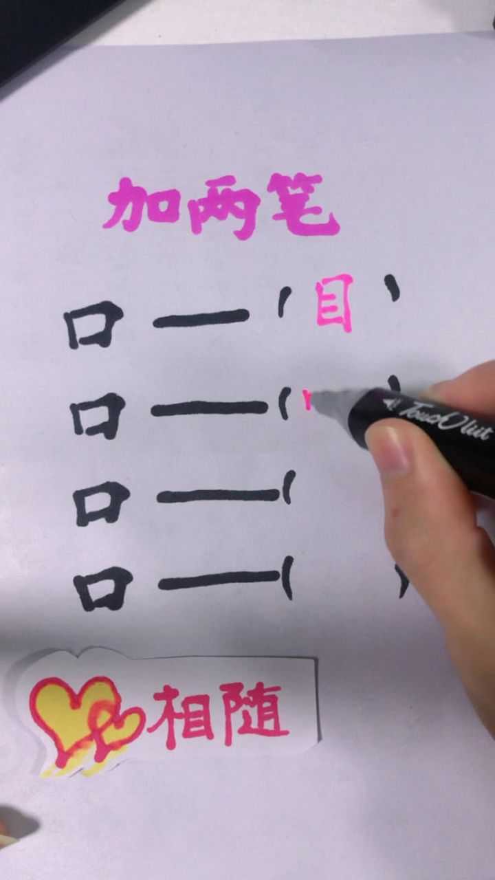 口加两笔,可以变化的是真的多!