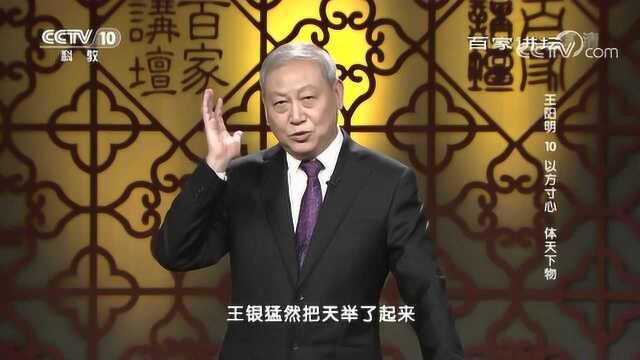 百家讲坛:以方寸心体天下物,王银拜师王阳明