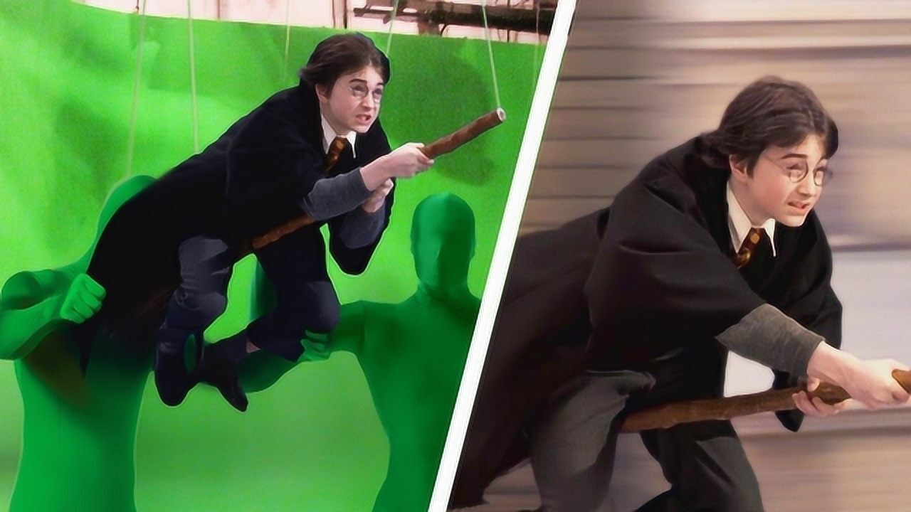 哈利波特没有飞行扫帚会怎样?对着绿幕,真的是要全靠演技啊!