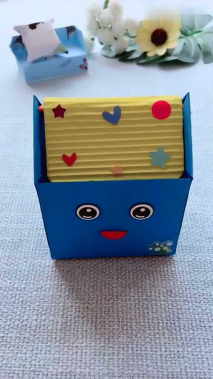 创意折纸:小垃圾桶的折法教程,漂亮又实用,收藏了!