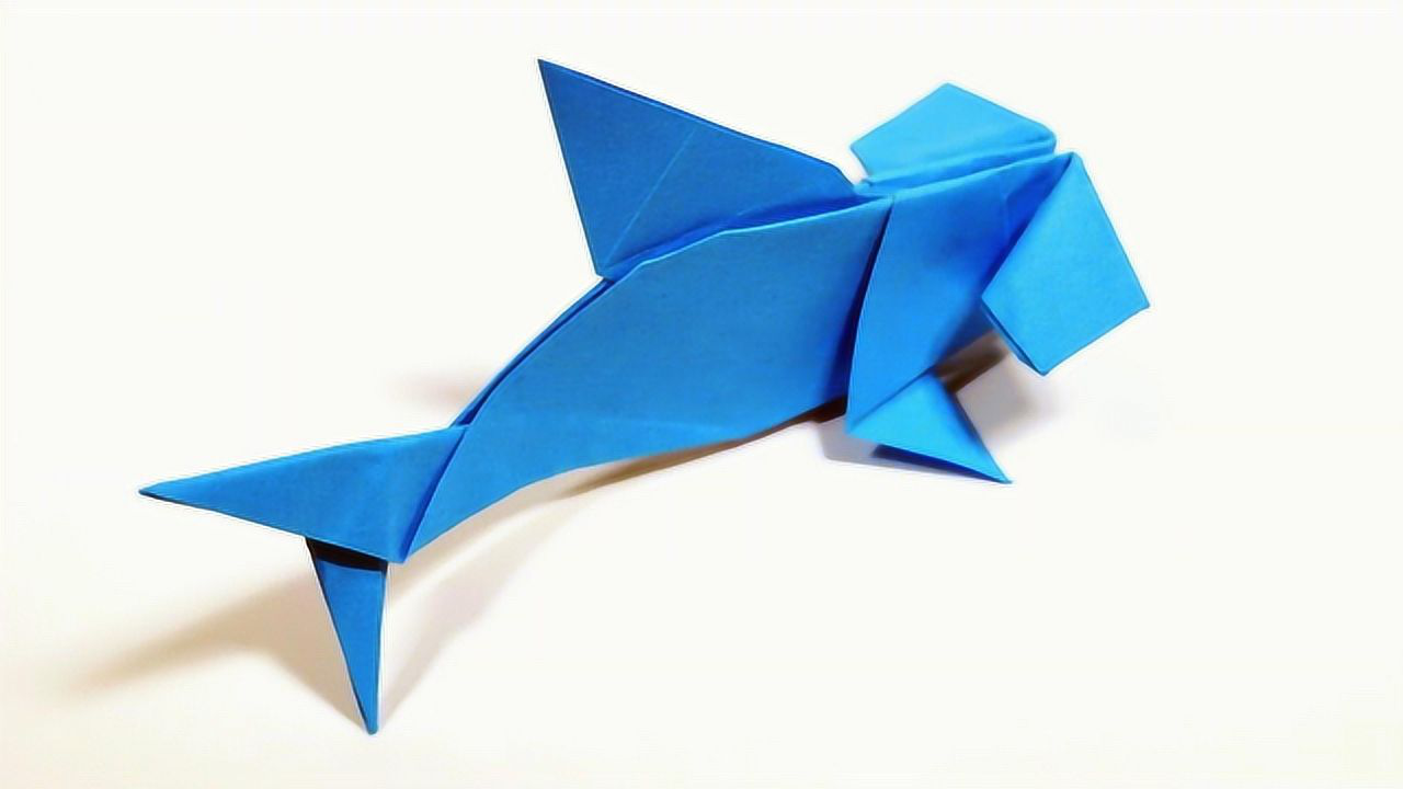 创意折纸教程教你如何折叠鲨鱼鲨鱼的折纸方法