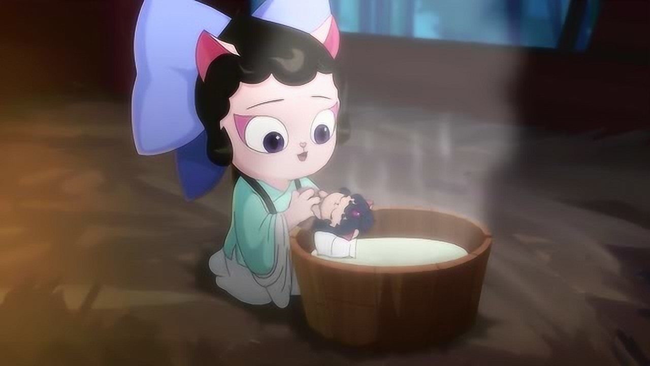 京剧猫小青 洗澡图片