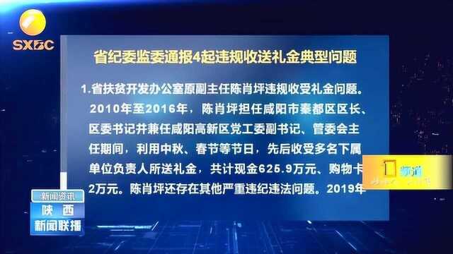 陕西省纪委监委通报4起违规收送礼金典型问题