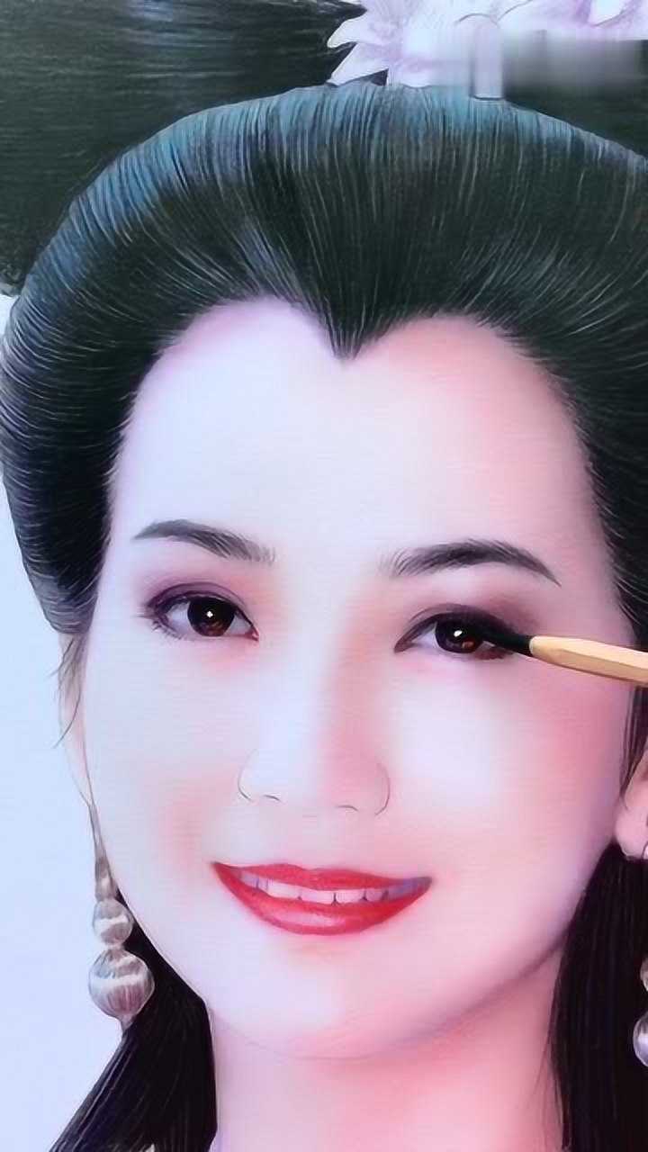 白娘子素描彩铅画图片