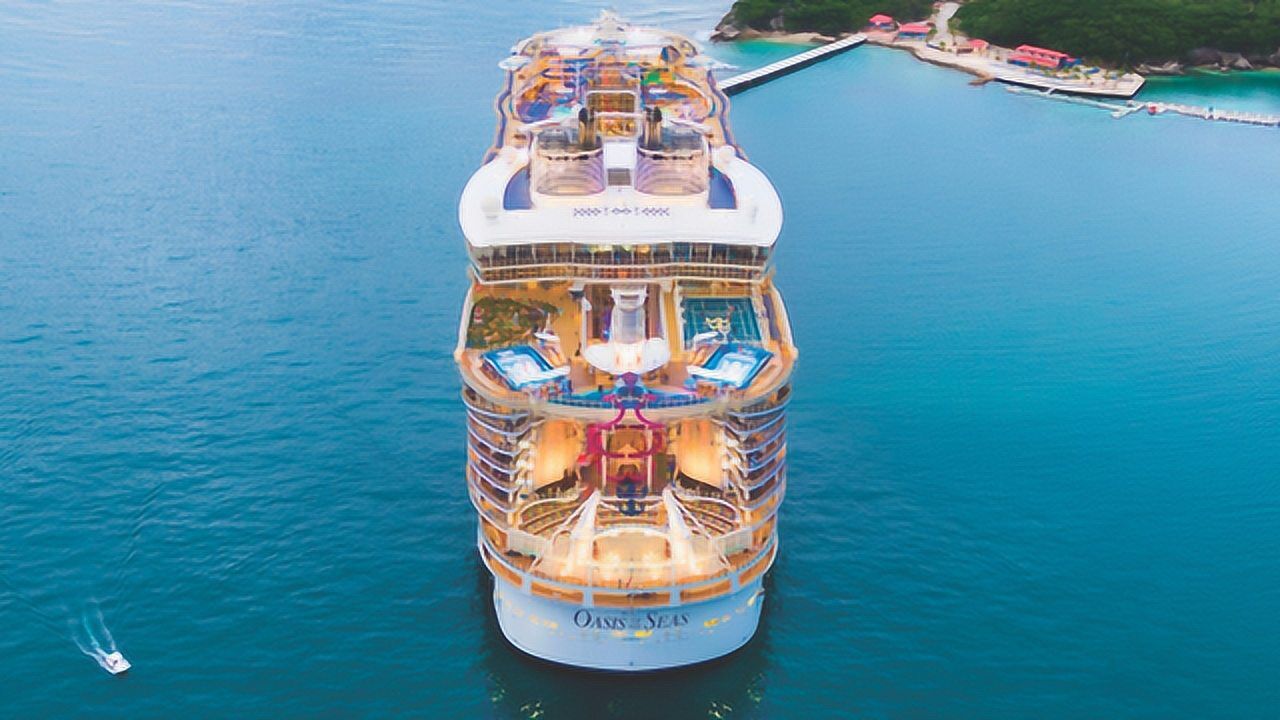 世界最大客轮,造价97亿元重230000吨,是泰坦尼克号的4倍