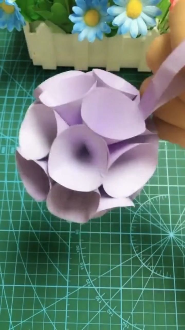 幼儿手工,简单好看的花球