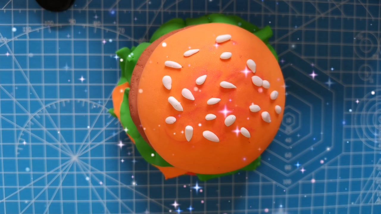 简单好做手工黏土橡皮泥食物汉堡一看就会适合亲子互动游戏