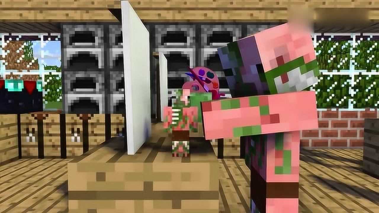 Minecraft动画《动态绘画》，凋零骷髅的作品him看呆！_腾讯视频