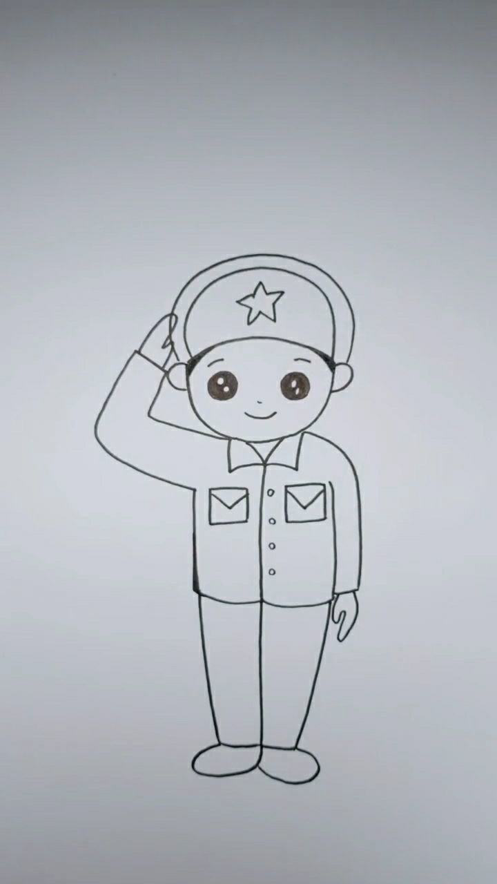 学习雷锋好榜样一分钟教你们简单画出来