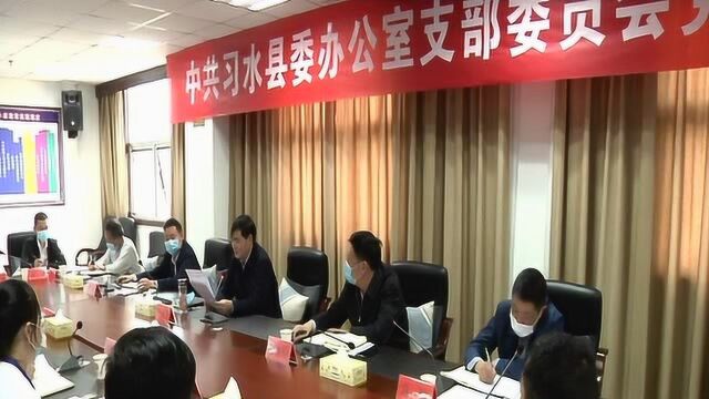 县委办党支部召开党员大会 向承强以普通党员身份参加