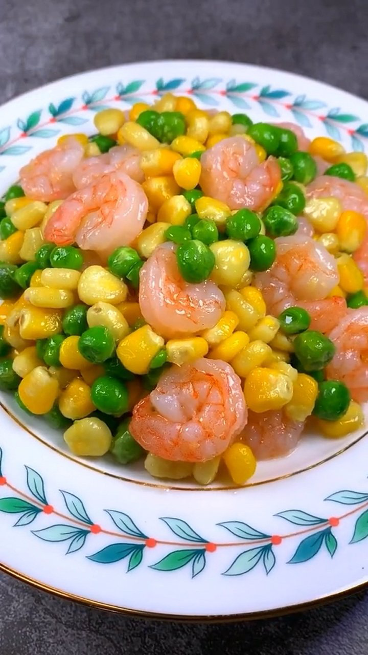 豌豆玉米炒虾仁